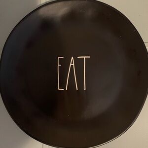 Rae Dunn Artisan Collection Black Plates (Sold as a set of 4)